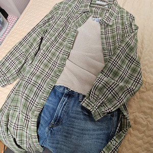 사용x (F)4CUS 여성 롱셔츠 원피스 레이어드