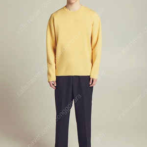 쿠어 탑필 울 라운드 니트(옐로우)