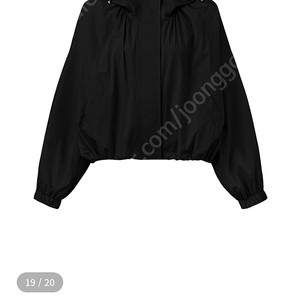 오르 스트링후드점퍼 블랙