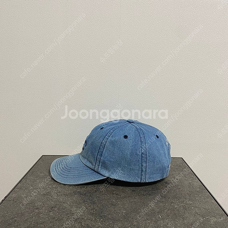 슈프림 워시드 데님 볼캡 모자--1