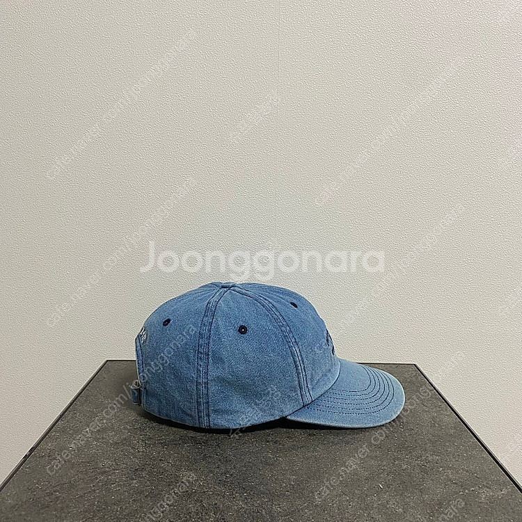 슈프림 워시드 데님 볼캡 모자--2