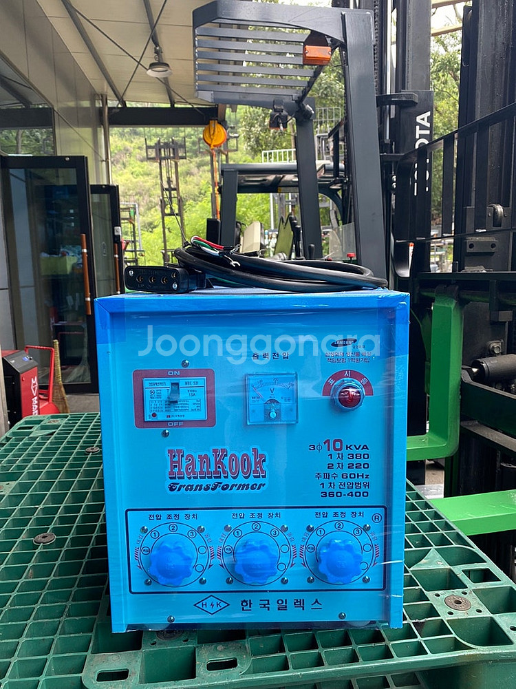 한국일렉스 다운트랜스 10kva (지게차 충전기--1