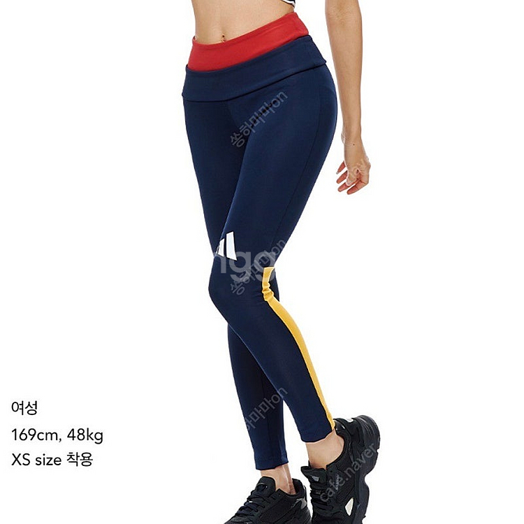 [미착용] 아디다스 정품 여성 레깅스 XS 네이비 AD...--1
