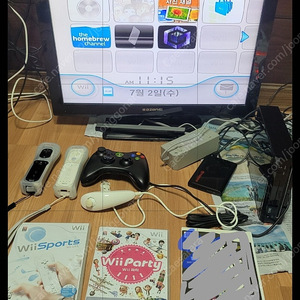 닌텐도위 하드로더wii게임+게임큐브+N64+SFC+GBA+MD+MAME 에뮬탑제 xbox패드사용,LED모니터 일괄