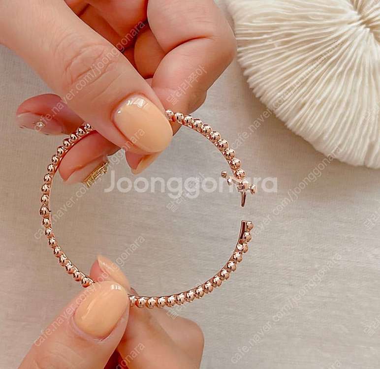 빼를리볼팔찌 14k 로즈 16.5cm--2