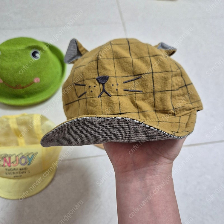 아가방 밀짚모자 봄,여름 모자 알폰소 4개 일괄판매--3