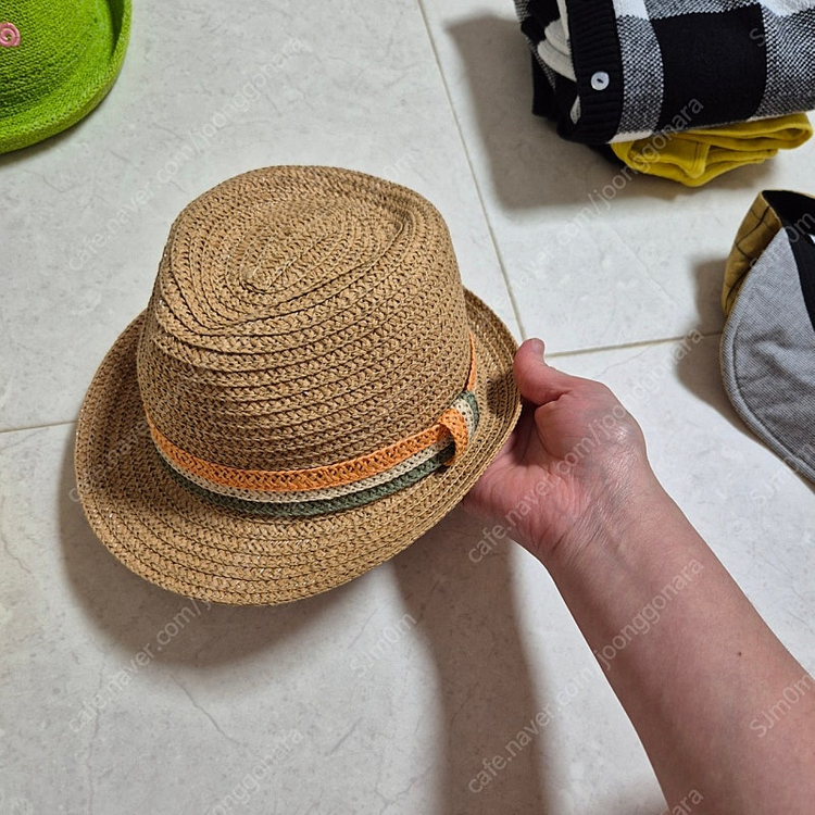 아가방 밀짚모자 봄,여름 모자 알폰소 4개 일괄판매--7