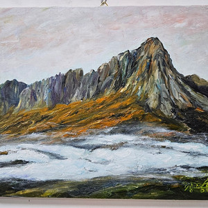 (원화) 6호 캔버스 유화그림 설악산 울산바위 서양화