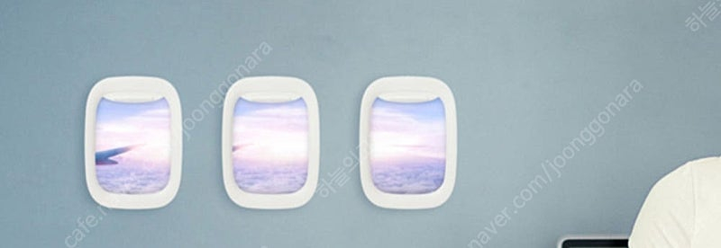 택포) 비행기 창문 액자--0