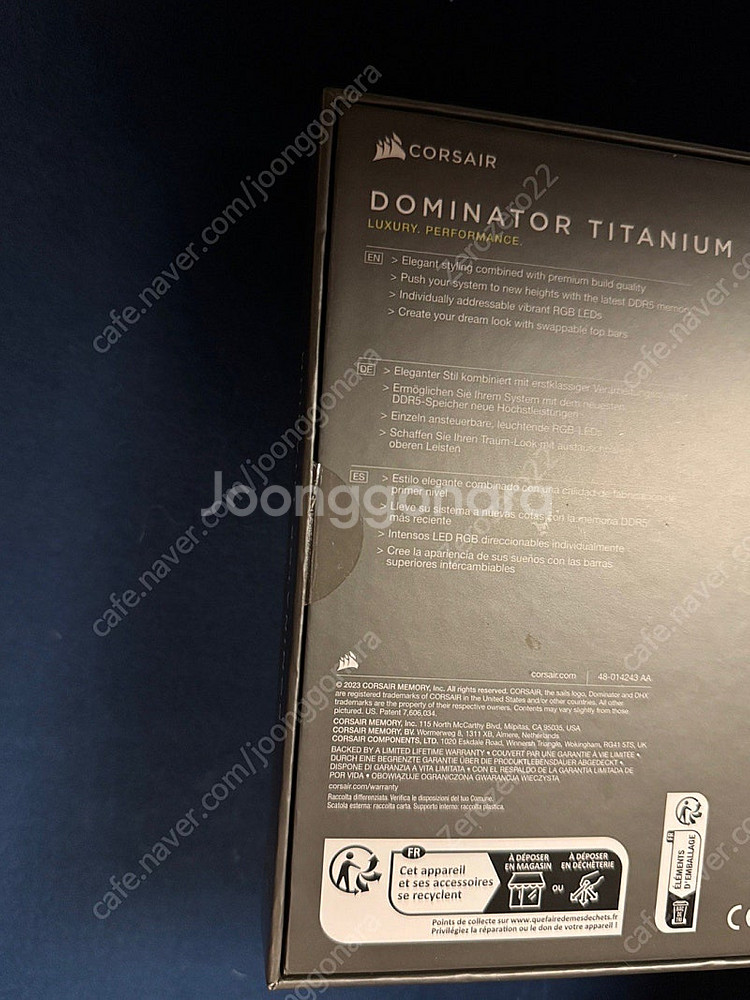 커세어 도미네이터 블랙 DDR5 96GB 6400--1