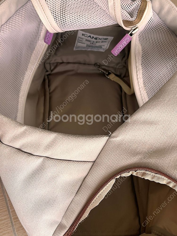 아이캔더 이동가방 피카부백_플럼 그레이 라지 팝니다--5
