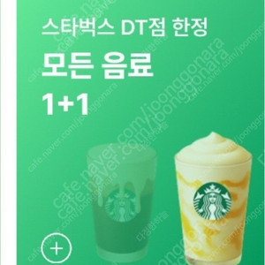 스타벅스 스벅 DT점 모든 음료 1+1 쿠폰