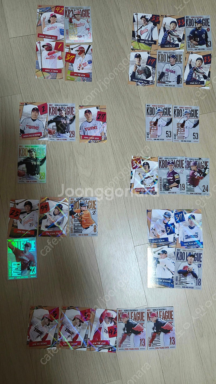 KBO 야구 카드. 일괄. 택포--0