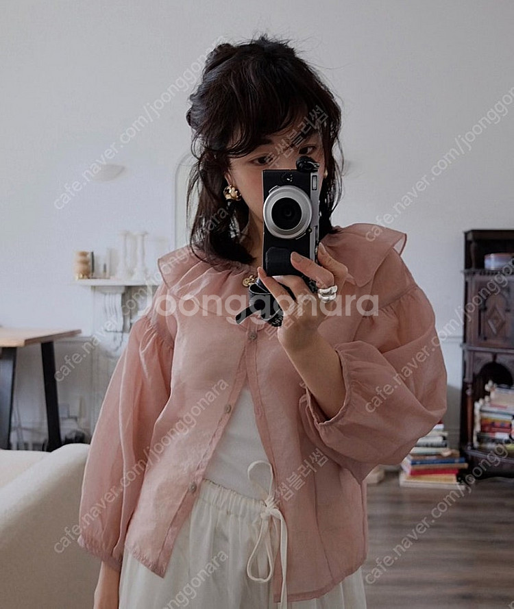 노트프롬히 He 오간자 블라우스--0