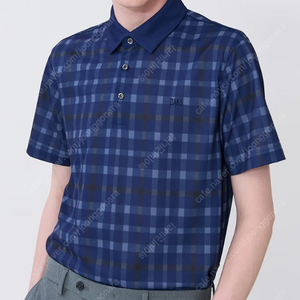 닥스 남성 폴리체크 반팔(100사이즈-새상품)