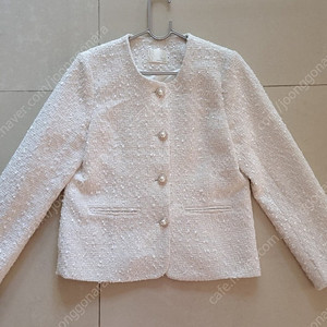 수아르 진주단추 트위드 쟈켓 (아이보리)