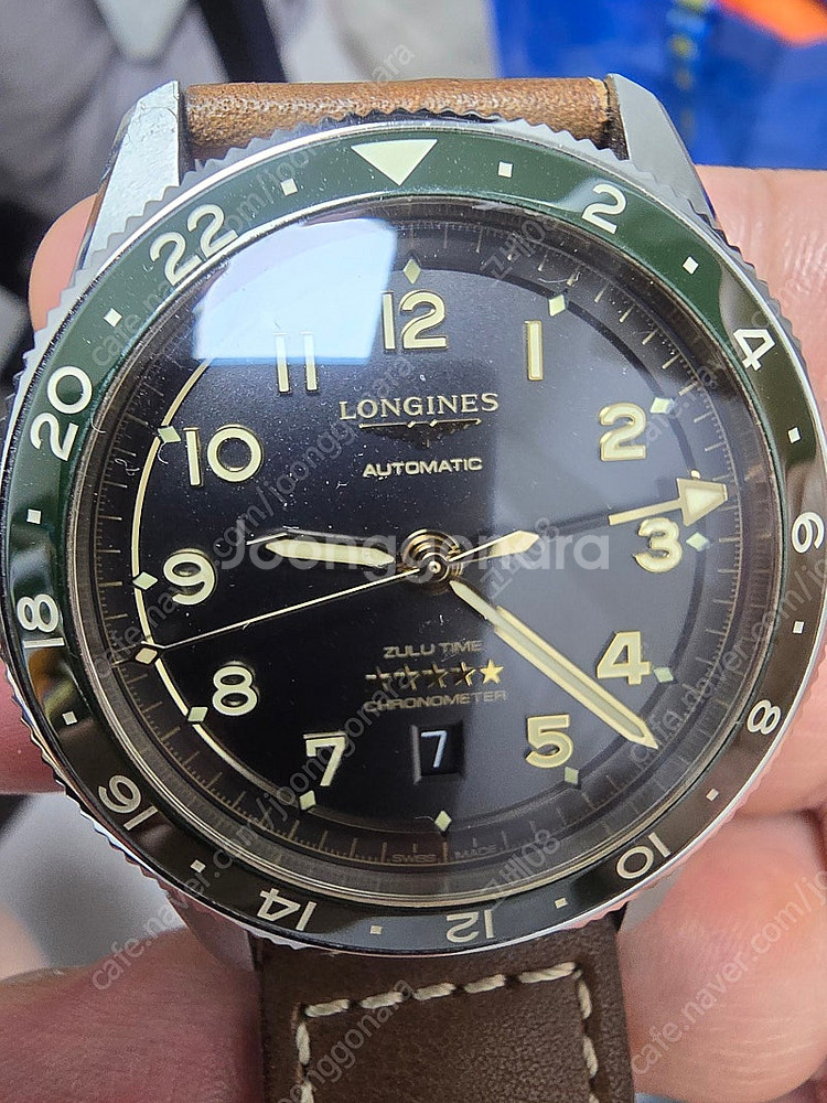 론진 줄루타임 42mm (녹색 베젤)--0