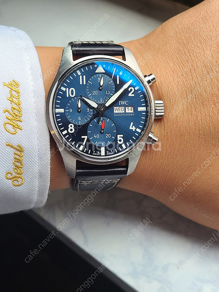 [정품] IWC 파일럿 크로노그래프 41 블루 최신형 ...--0