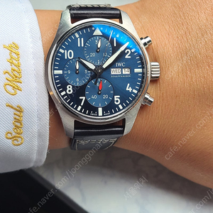 [정품] IWC 파일럿 크로노그래프 41 블루 최신형 (IWC Pilot Chronograph 41 Blue)
