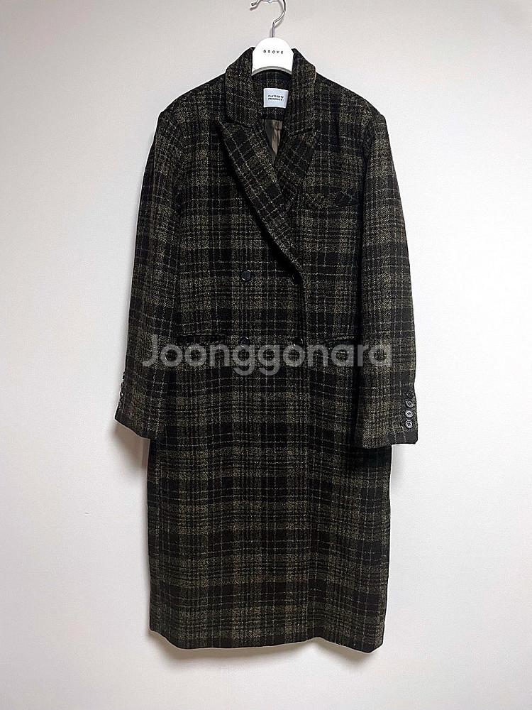 플랫80, flat80 체크 롱코트--0