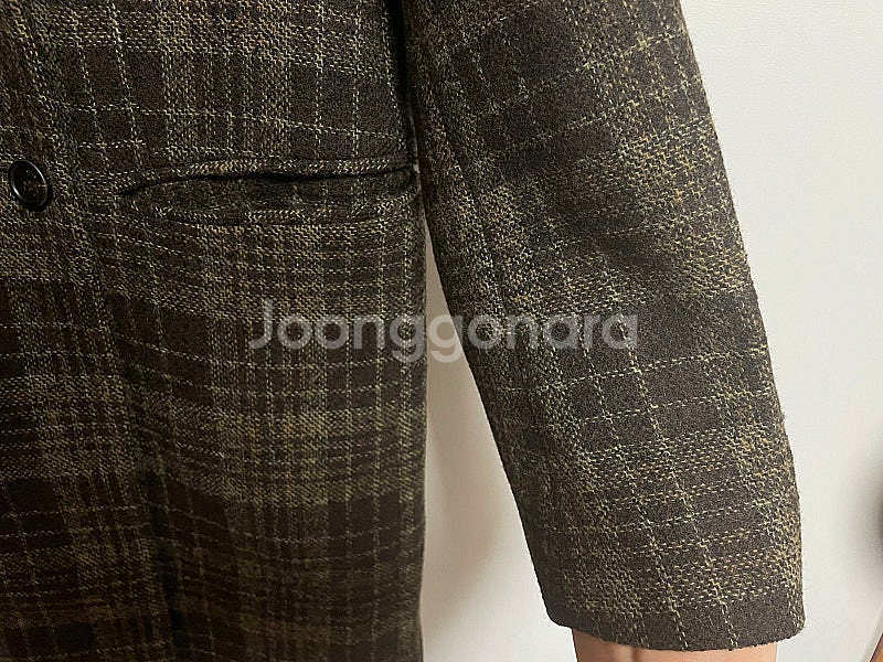 플랫80, flat80 체크 롱코트--3