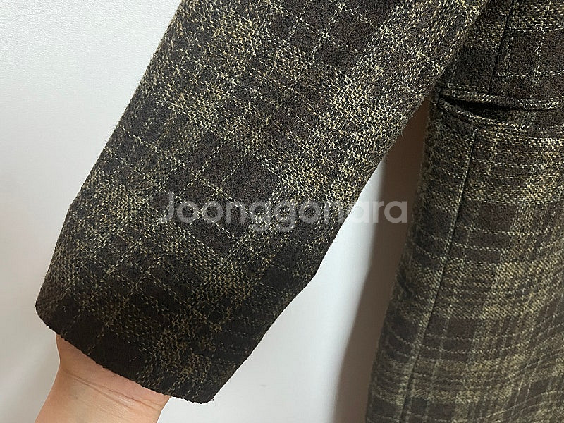 플랫80, flat80 체크 롱코트--4