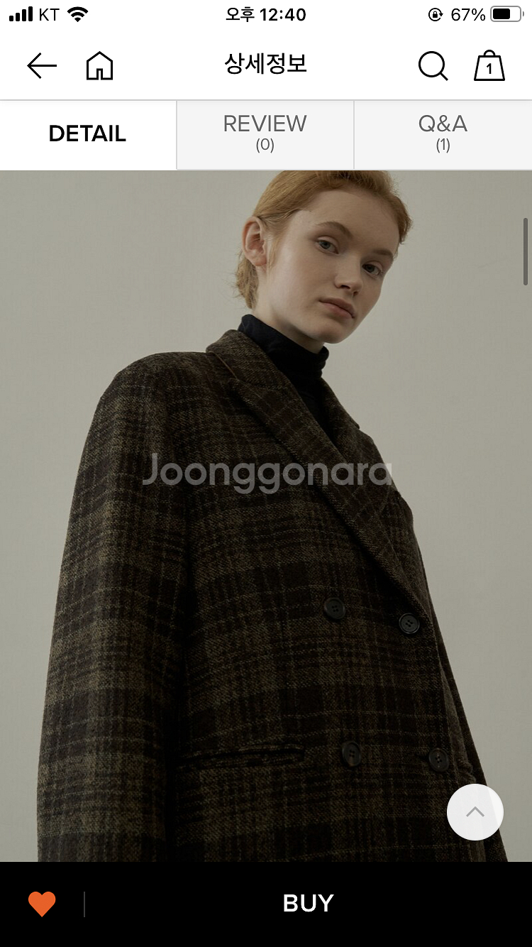 플랫80, flat80 체크 롱코트--8