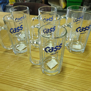 카스500ml 유리컵 유리잔 맥주잔 맥주컵 7개 일괄
