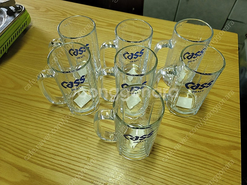 카스500ml 유리컵 유리잔 맥주잔 맥주컵 7개 일괄--1