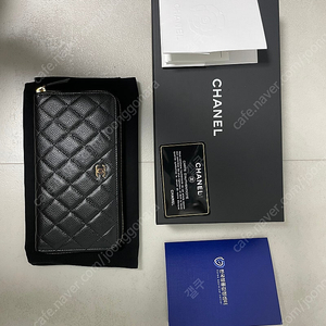 [새상품] 샤넬 캐비어 클래식 금장 지퍼 장지갑