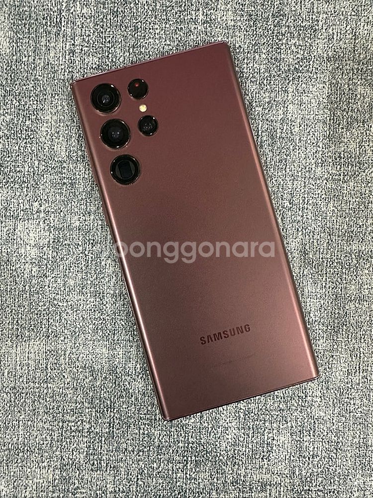 갤럭시S22울트라 256G 버건디 외관S급 잔상있는폰 ...--1