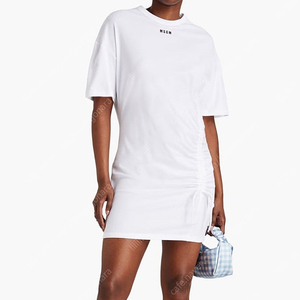 MSGM 원피스 로고 셔링 S 새상품