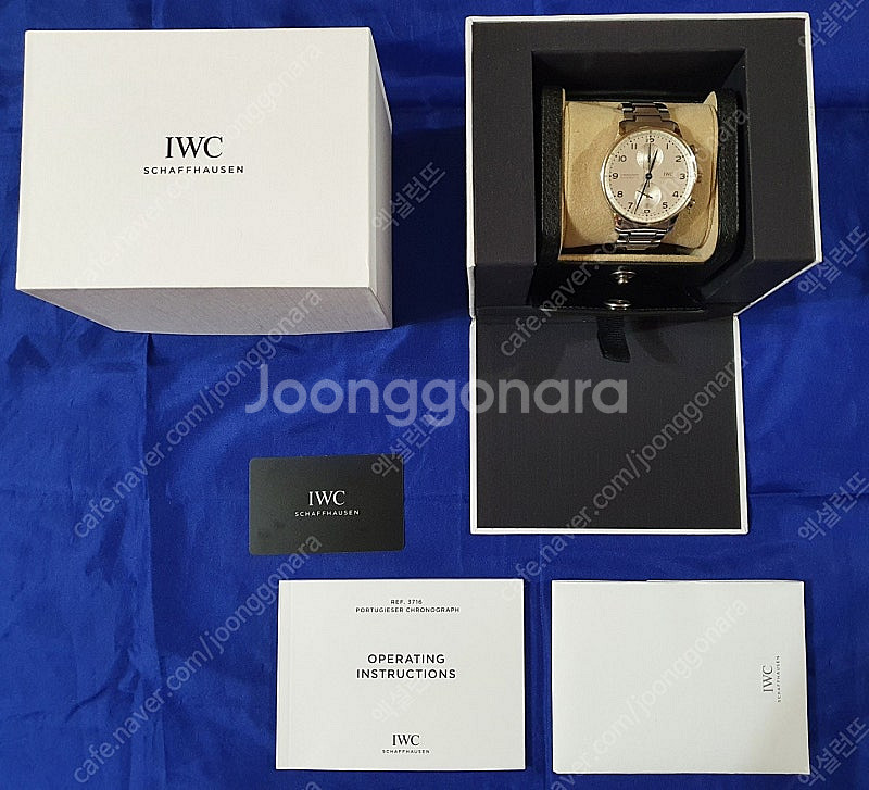 iwc 포르투기저 크로노그래프 3716 신형 블루핸즈 ...--0