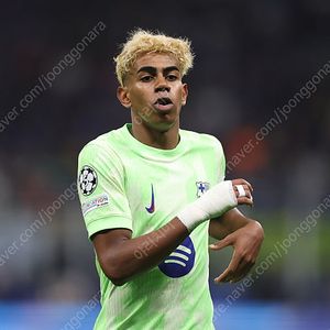 2024-25 바르셀로나 써드 라민 야말 챔피언스 리그 풀마킹 선수용 어센틱 저지 유니폼 / XXL