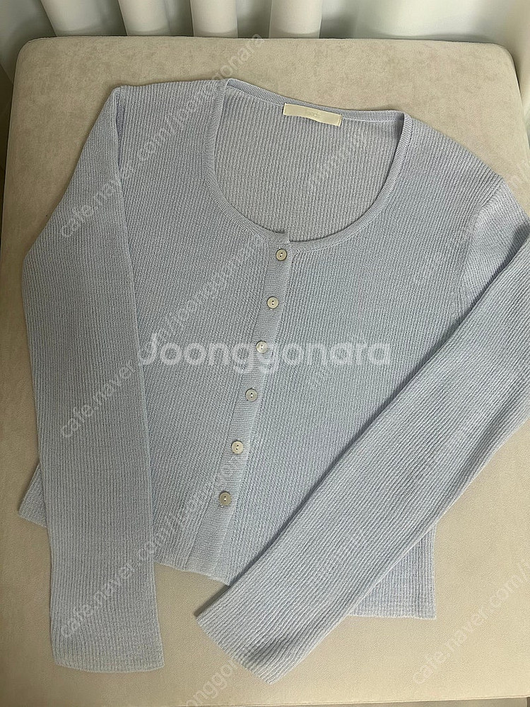 리즈 베이스 슬림가디건 블루--5