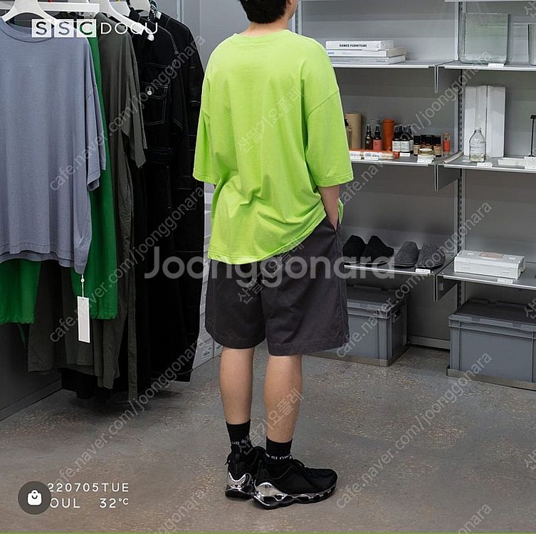 그라프페이퍼 웨스트포인트 치노 와이드 쇼츠 그레이 2사...--1