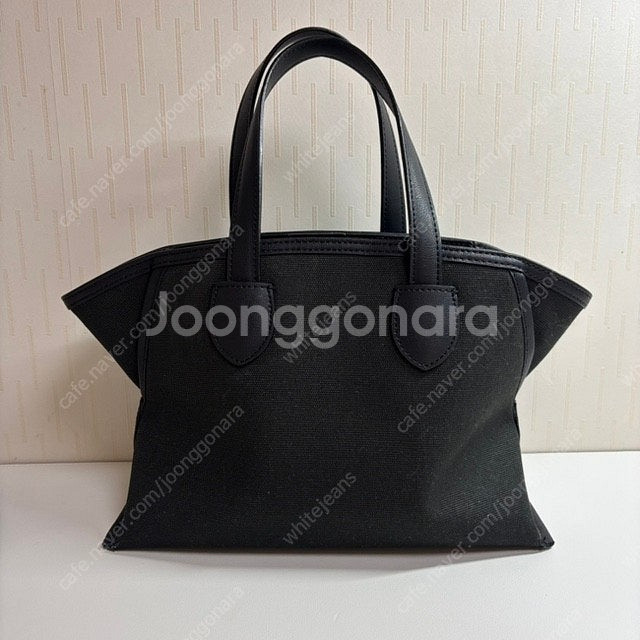 Sartu 사르투 타이 토트백 (블랙 캔버스백)--3