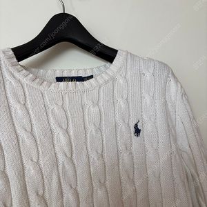 폴로 랄프로렌 여성 케이블 꽈배기 라운드 니트 스웨터 출근룩 올드머니룩 (정품) Polo