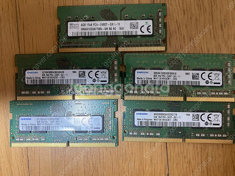노트북 DDR4 2400Mhz 8GB 5개--0