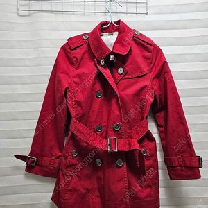 버버리 키즈 여아 샌드링햄 레드 트렌치코트 사이즈 6y 116cm