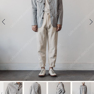 100,30~31 유니버셜웍스 린넨 워크 자켓, 유니버셜웍스 네이비 린넨 팬츠