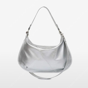 [새상품] 여밈가방 하프문백 환승연애 유정 콜라보 실버 halfmoon bag