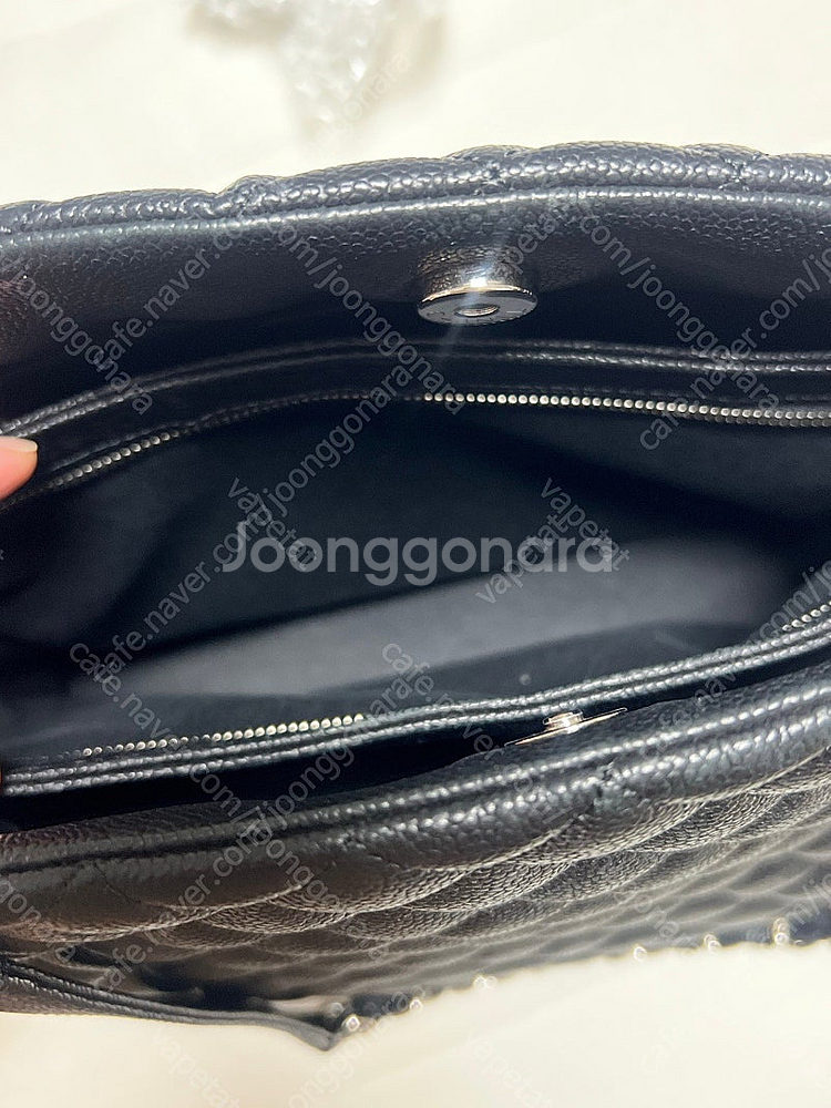 샤넬 캐비어 마드모아젤 볼링백 숄더백 빅백--8