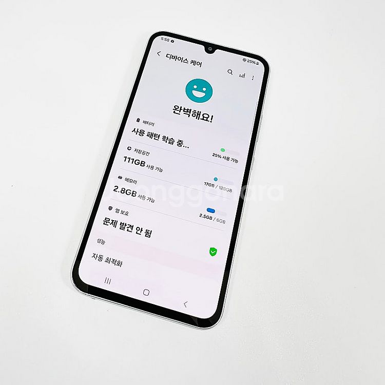 A346N 갤럭시A34 5G 실버 128기가 액정깨끗 ...--9