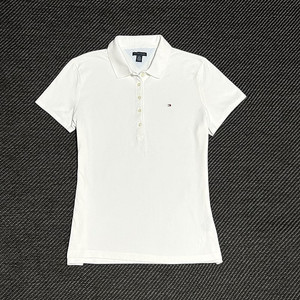 Tommy 타미힐피거 우먼즈 화이트 반팔 카라티 판매합니다