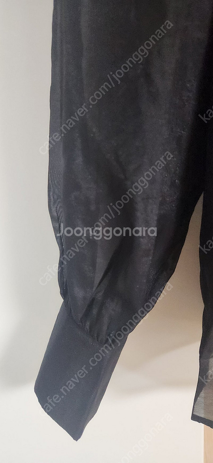 오간자 망사블라우스 스퀘어넥라인벌륜 블라우스--2
