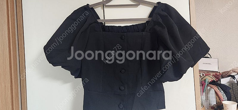 오간자 망사블라우스 스퀘어넥라인벌륜 블라우스--3
