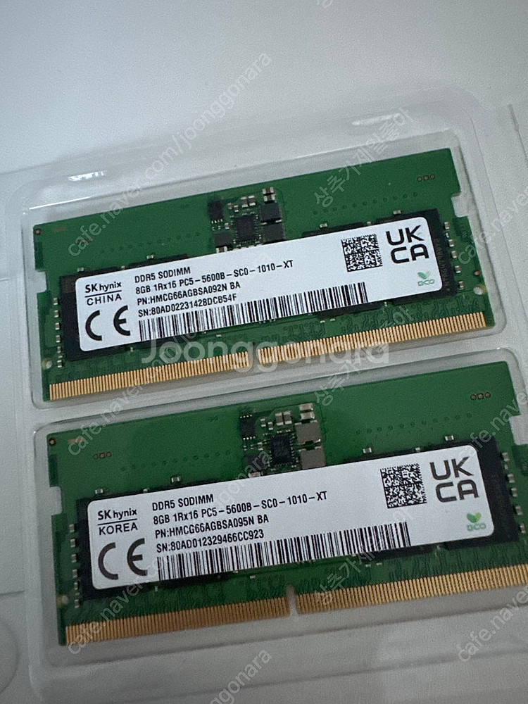 하이닉스 DDR5 SODIMM 5600Mhz 8G *2--0