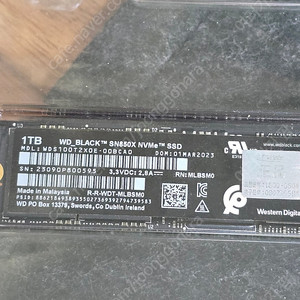 wd black sn850x 1tb 팝니다