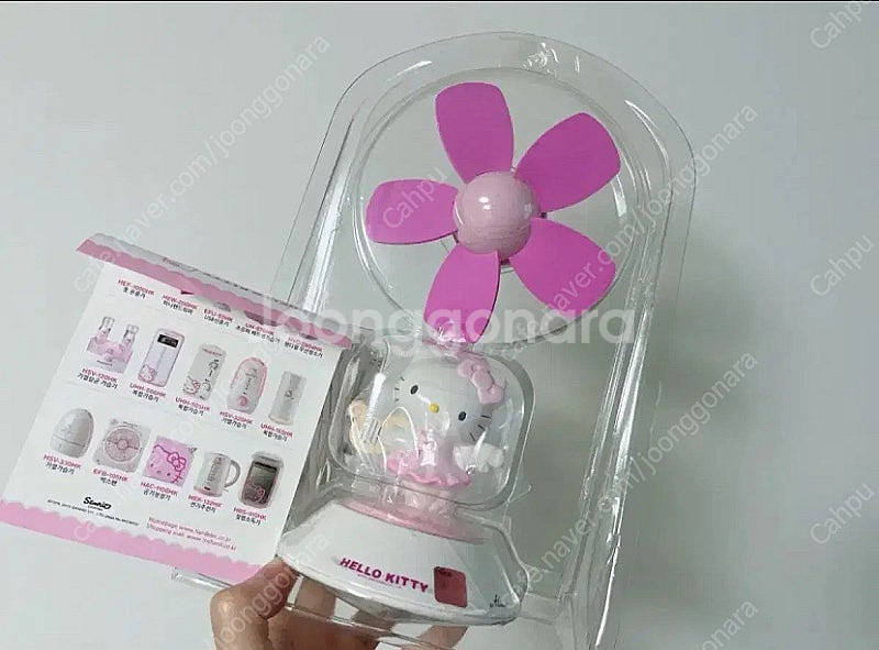 새상품 정품 고전 엔젤 키티 usb선풍기 천사 키티 피...--0